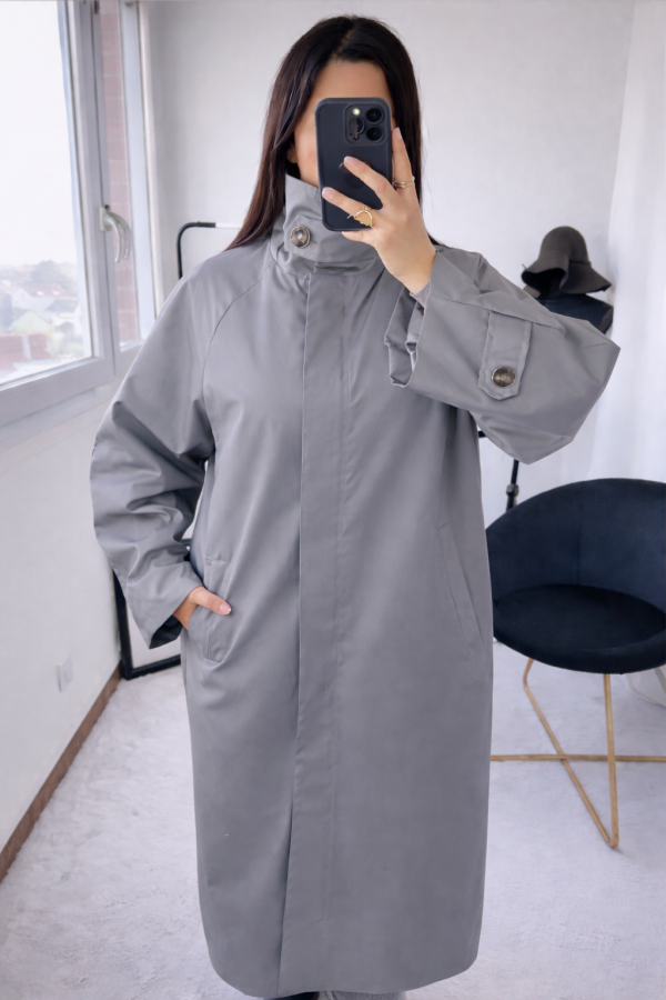Veste imperméable grise