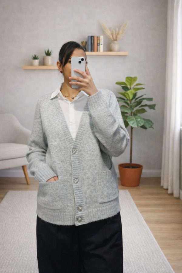 Gilet en maille avec poches