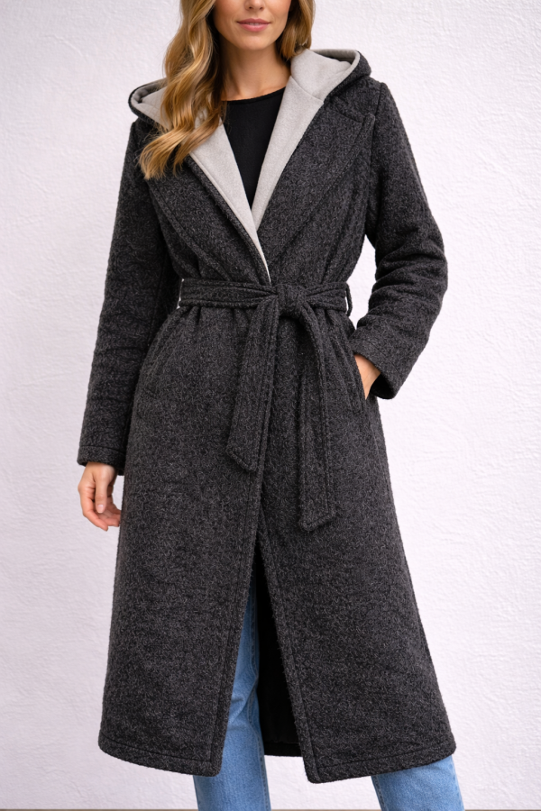 Manteaux capuche noir