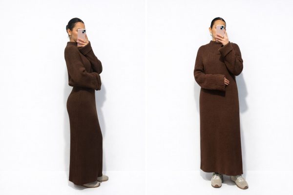 Robe en maille choco