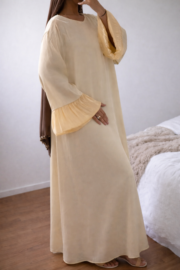 Robe avec manche plisser