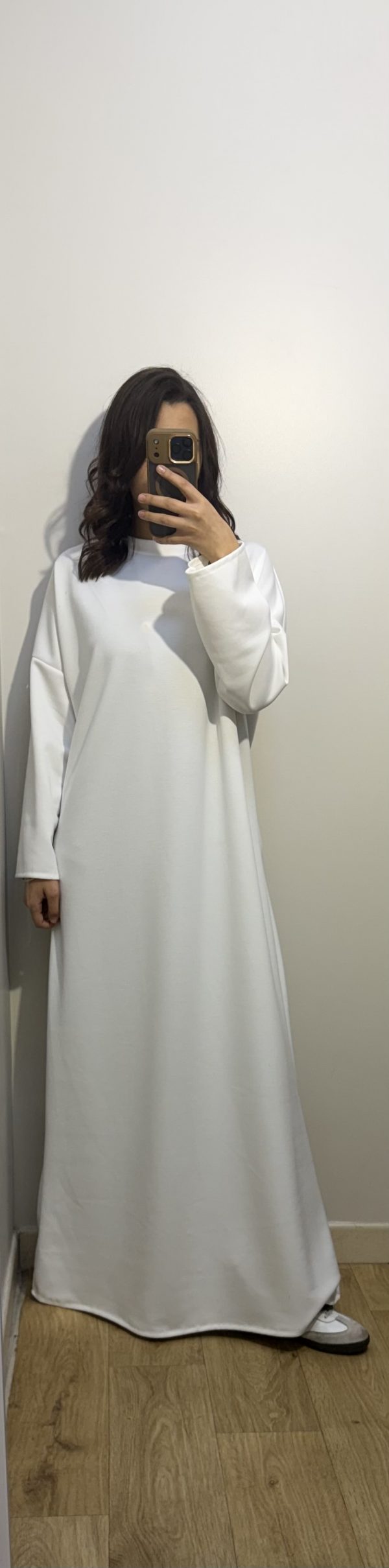 Robe sweat-shirt blanc