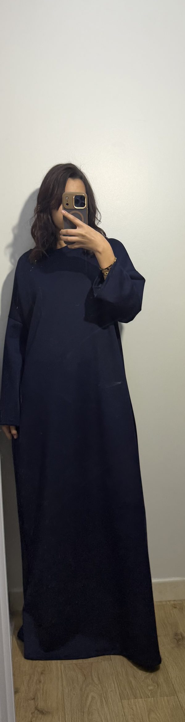 Robe sweat-shirt bleu marine