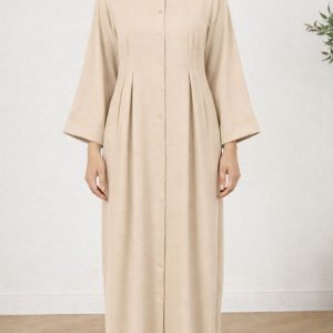 Robe longue beige
