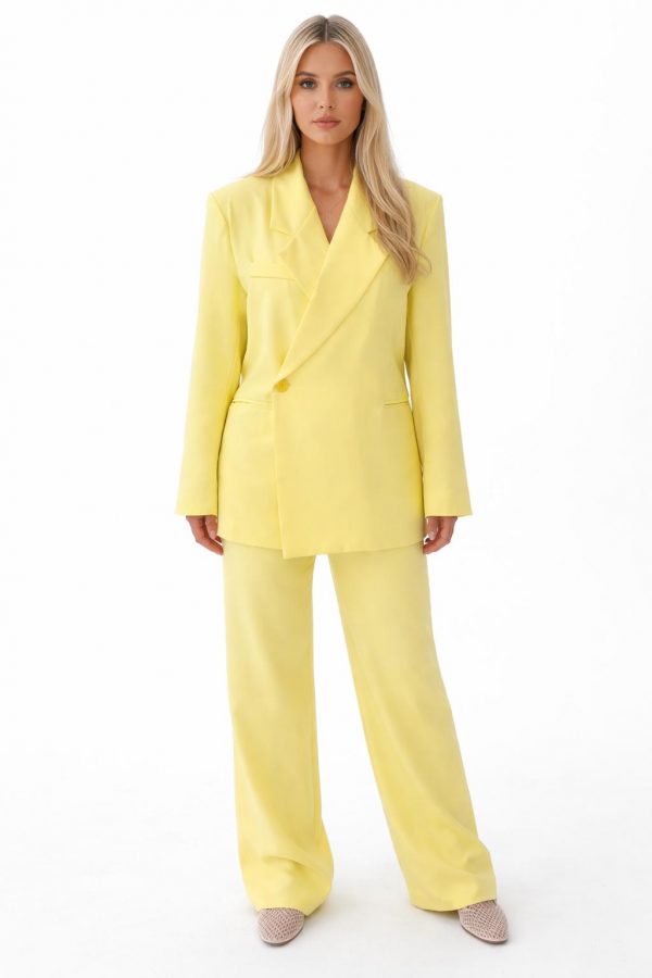 Ensemble blazer jaune