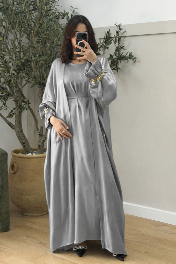 Kimono 3 pièce gris