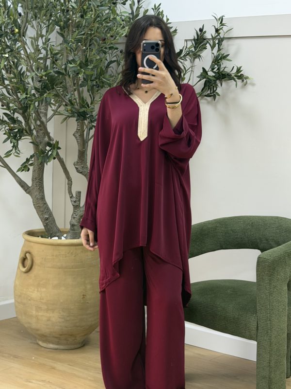 Ensemble bordeaux Jasmine