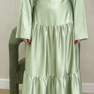 Robe longue vert