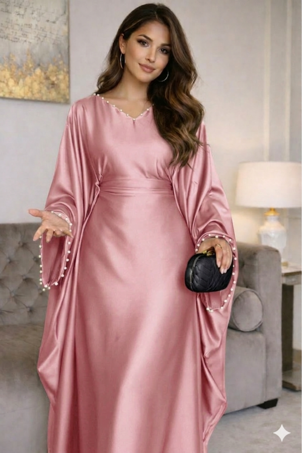 Robe perlé rose