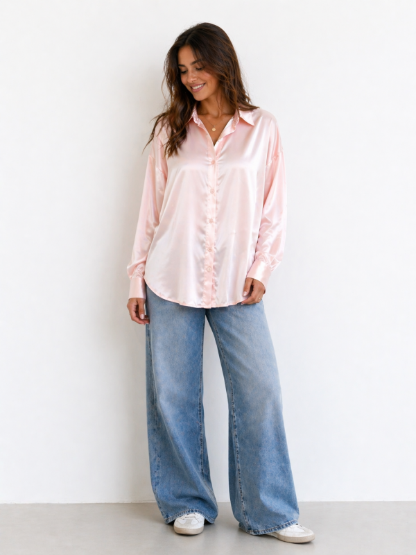 Chemise satiné oversize