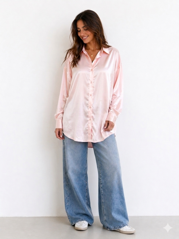 Chemise satiné long