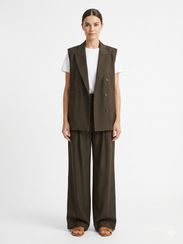 Ensemble tailleur sans manches