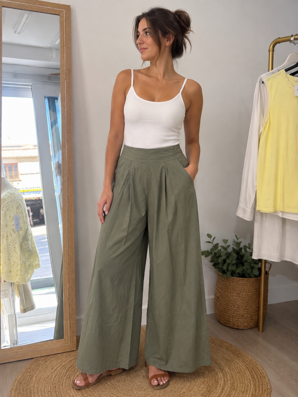 Pantalon coton oversize