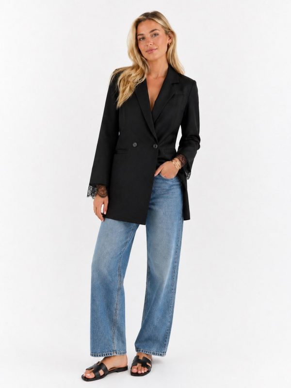 Blazer avec manches dentelles