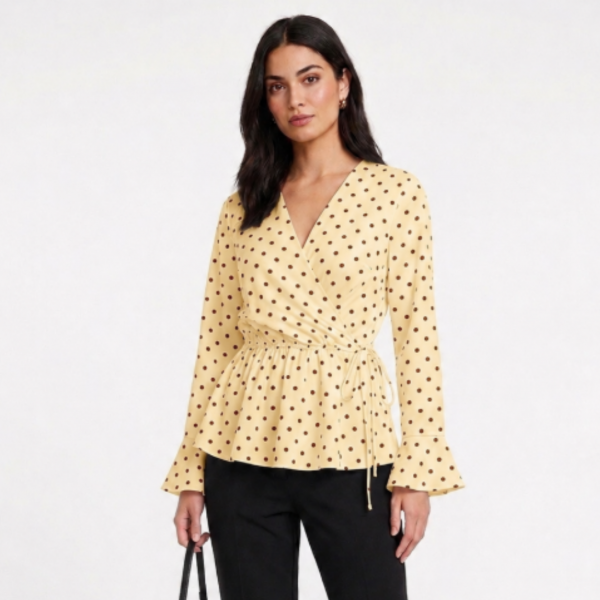 Tunique en satin a pois