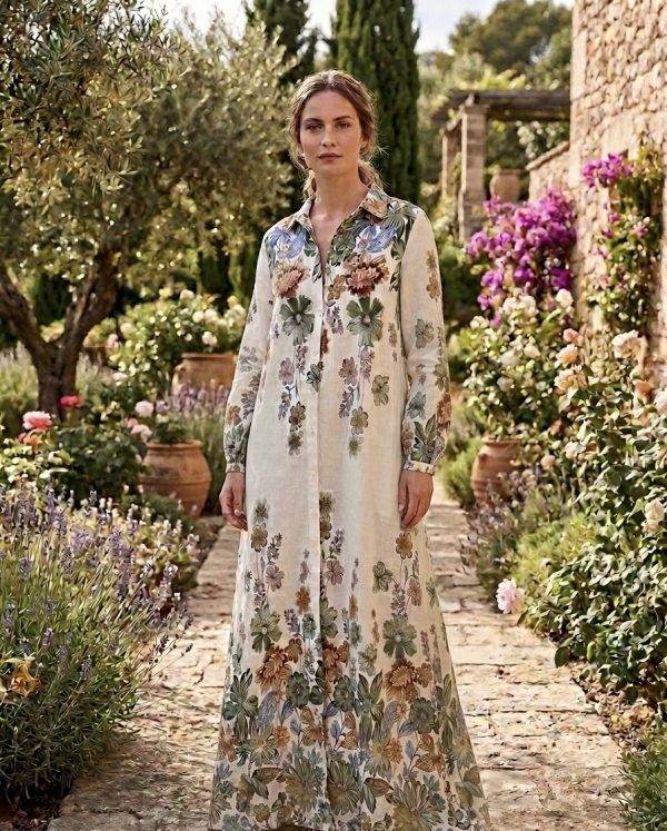 Robe longue imprimée