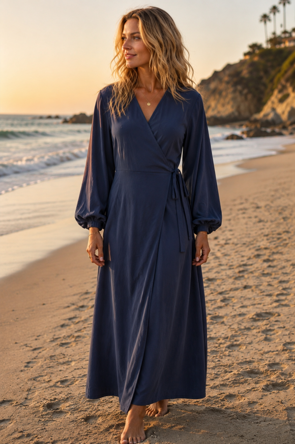 Robe portefeuille longue