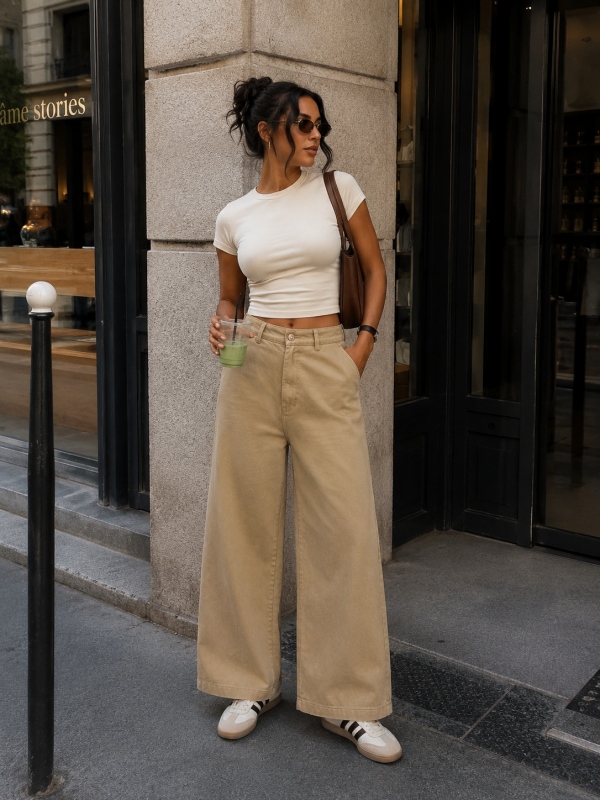 Jean Wide coton